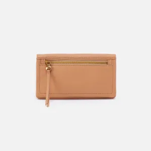 Lumen Continental Wallet In Pebbled Leather - Sandstorm