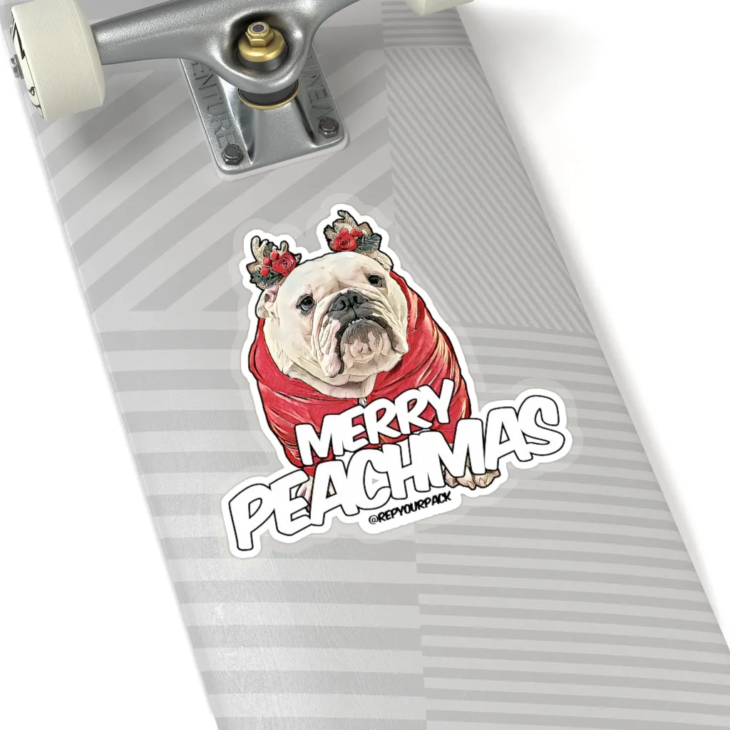 Merry Peachmas Love Kiss-Cut Stickers