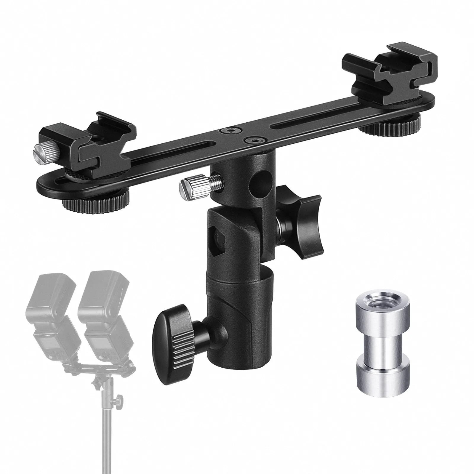 NEEWER Dual Mount Cold Shoe Flash Bracket