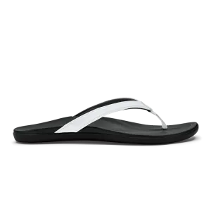 Olukai HO'OPIO White/Onyx Flip Flop 20294-4ROX