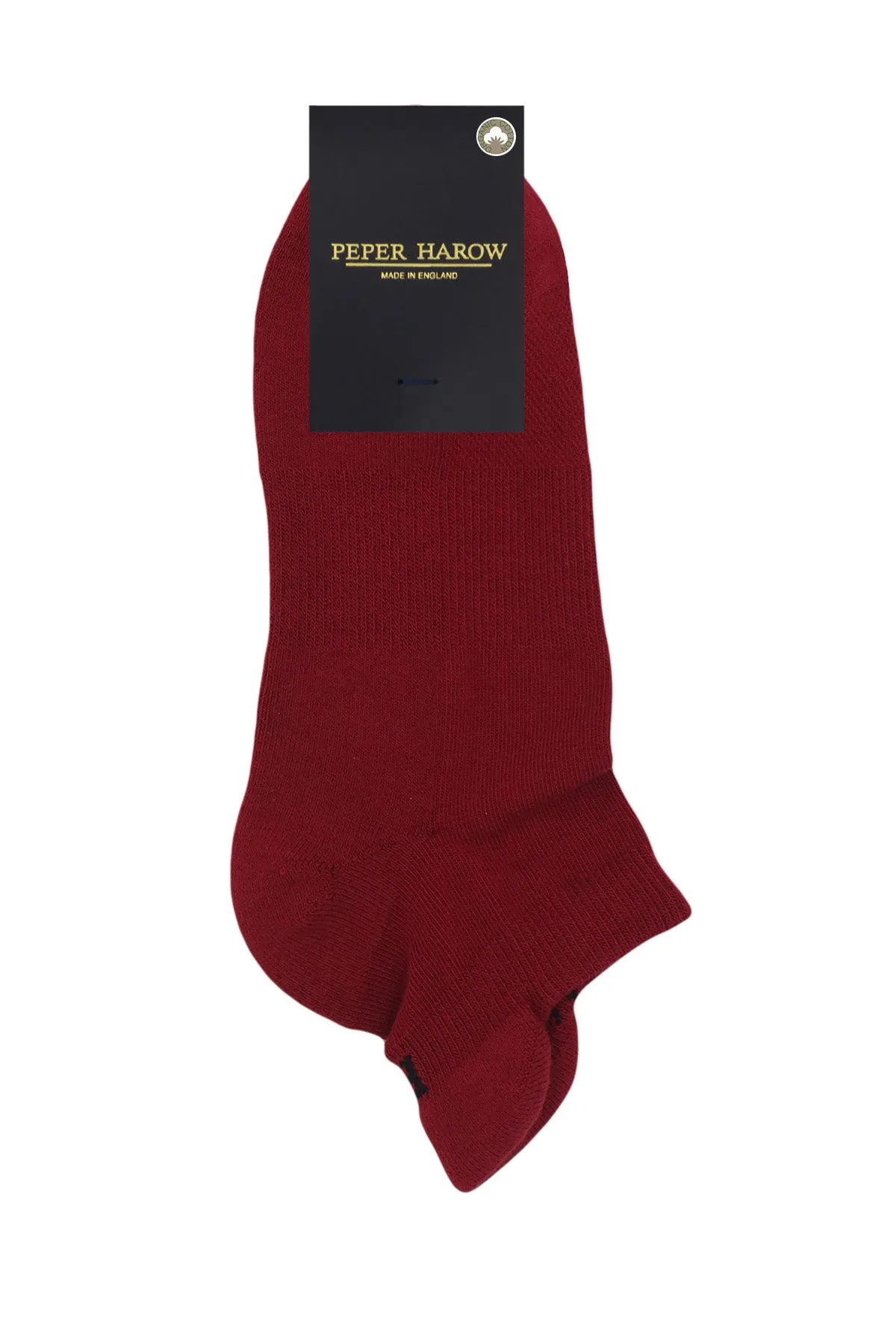 Organic Men's Trainer Sport Socks - Burgundy