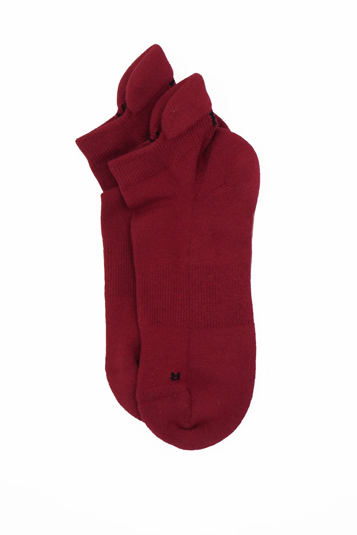 Organic Men's Trainer Sport Socks - Burgundy