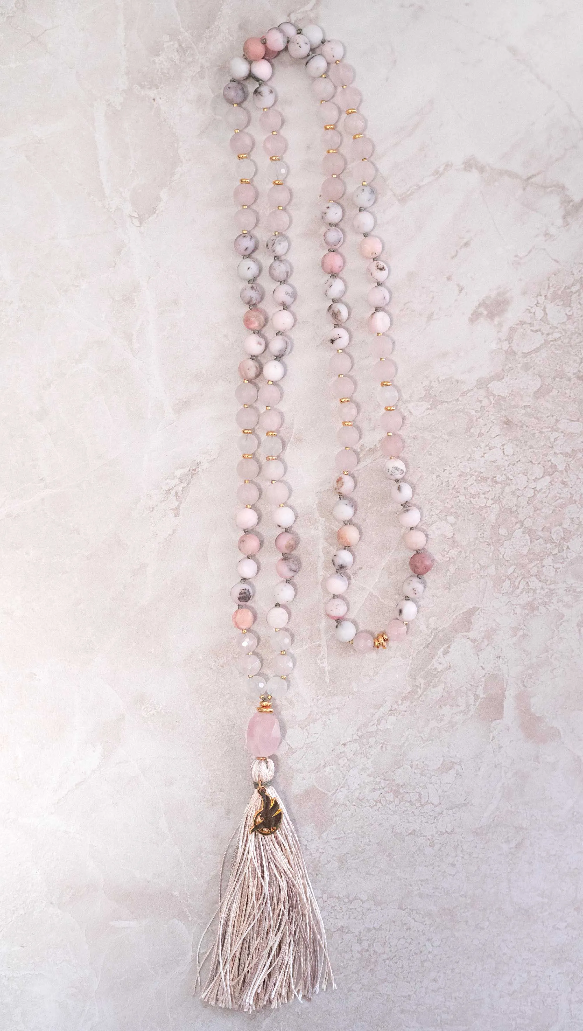 Peruvian Pink Opal Mala 108 (Prayer Beads)