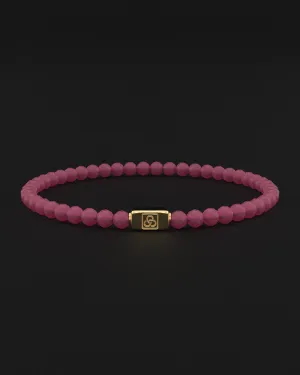 Ruby Matte Bracelet Faceted 4mm | Essential