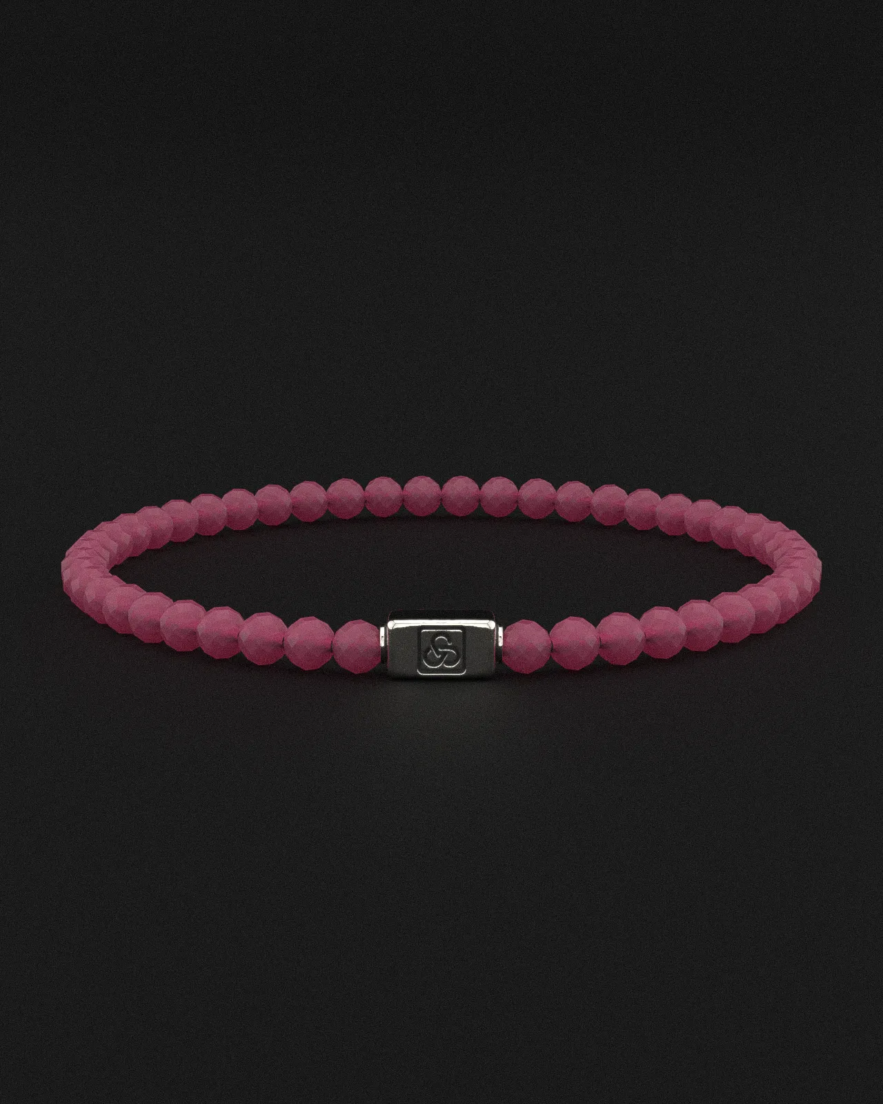 Ruby Matte Bracelet Faceted 4mm | Essential