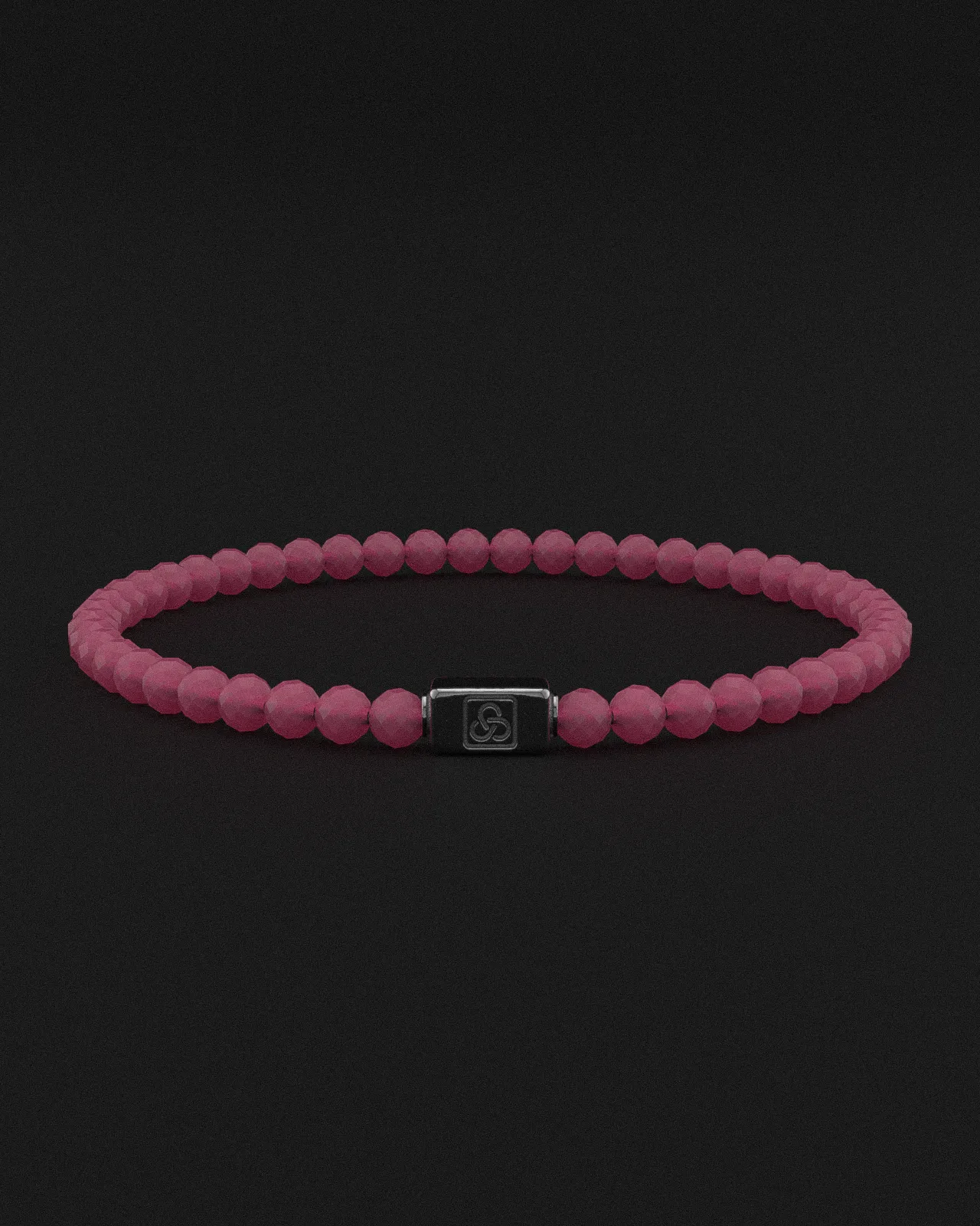 Ruby Matte Bracelet Faceted 4mm | Essential