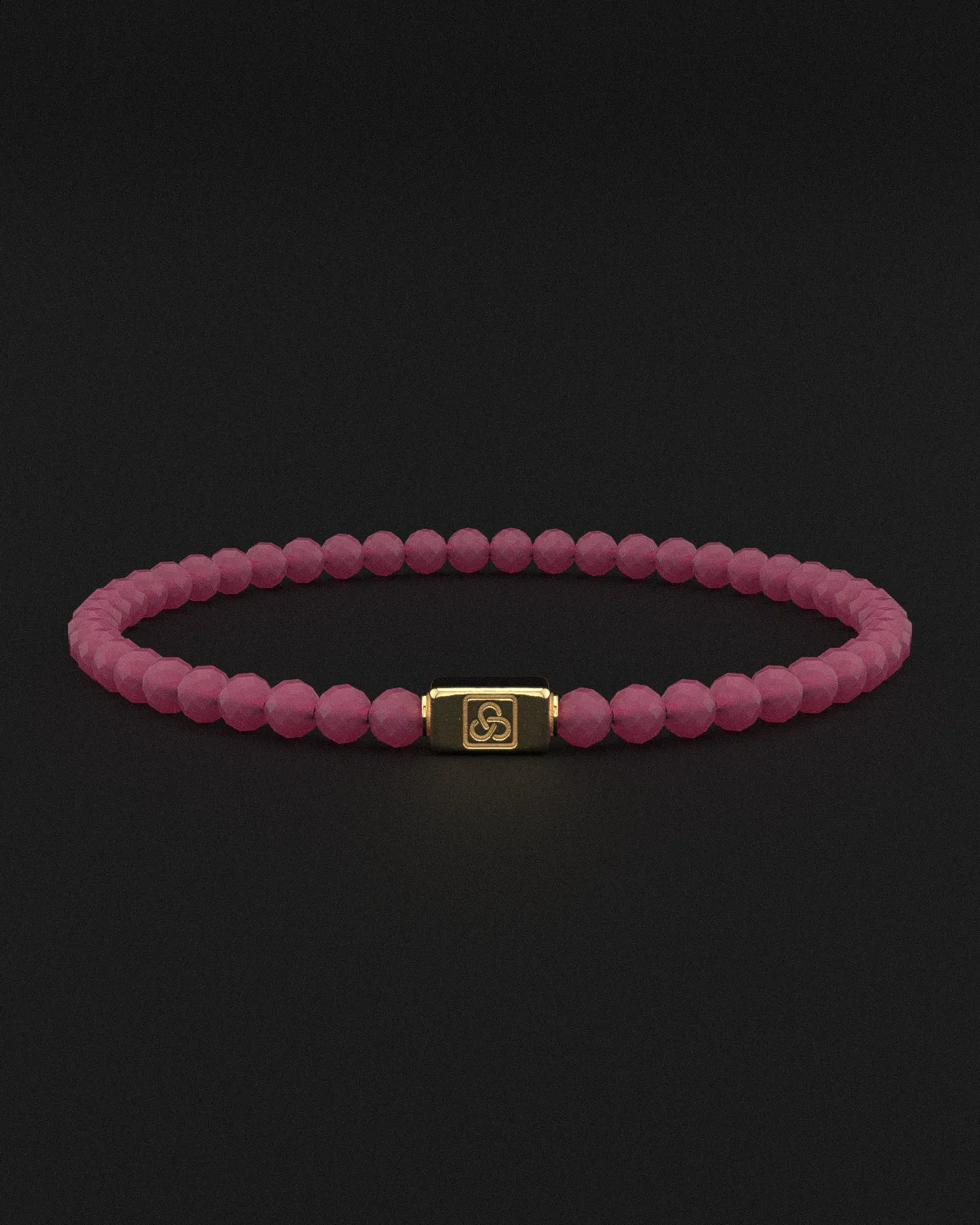 Ruby Matte Bracelet Faceted 4mm | Essential