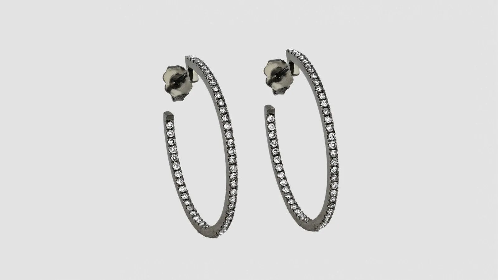 The Large Diamond Hoop Earrings