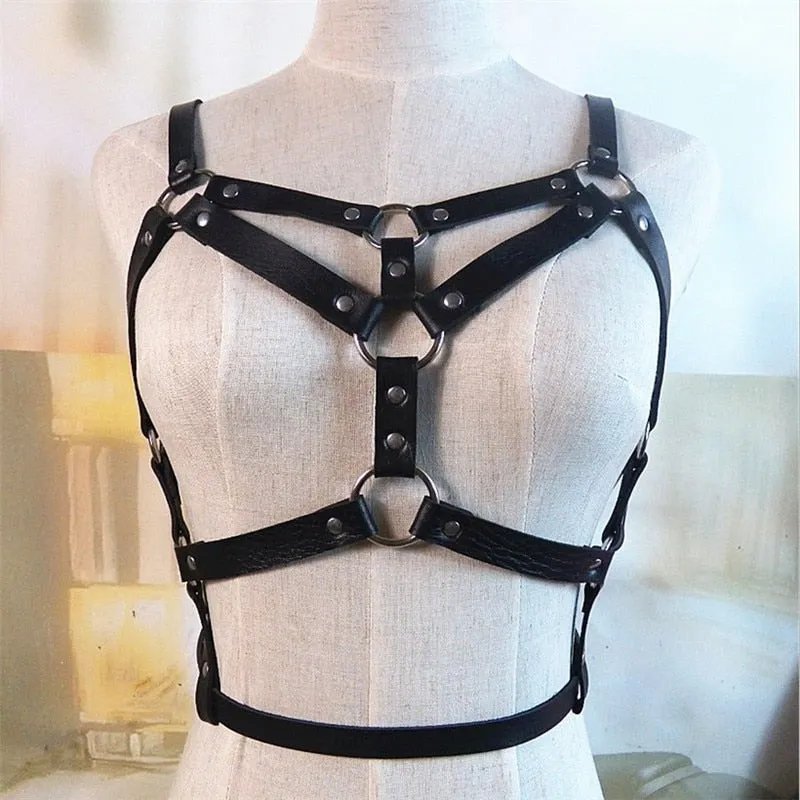 'Twisted Mind' Black Harness Underwear 2 Piece Set