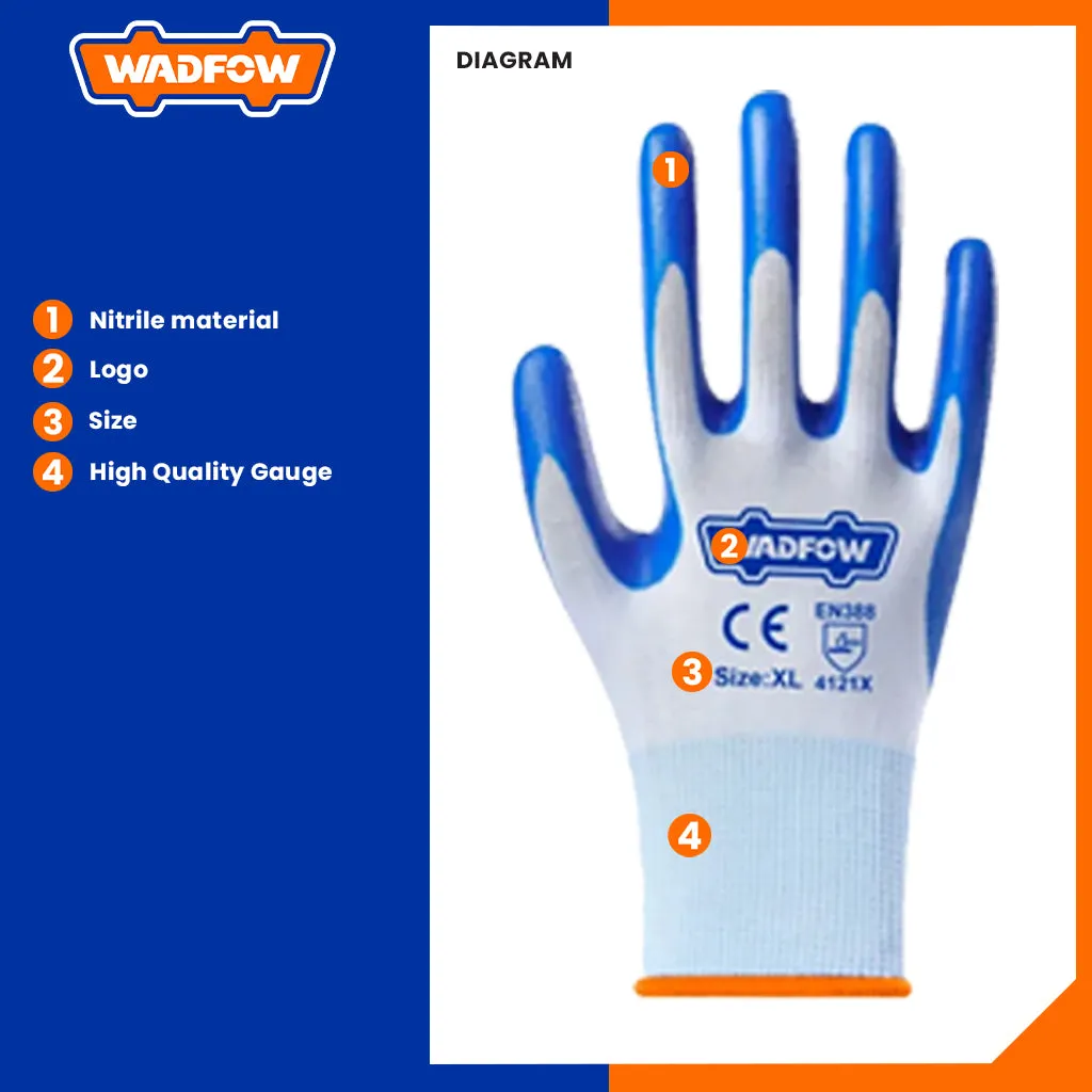 (XL) Nitrile Oil Resistant Rubber Safety Gloves (SOLD per piece) WGV2801