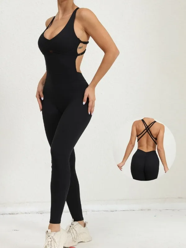 ZASUWA Female Cross Back Scrunch Bum Adjustable Straps Jumpsuit  X Carmen⭐